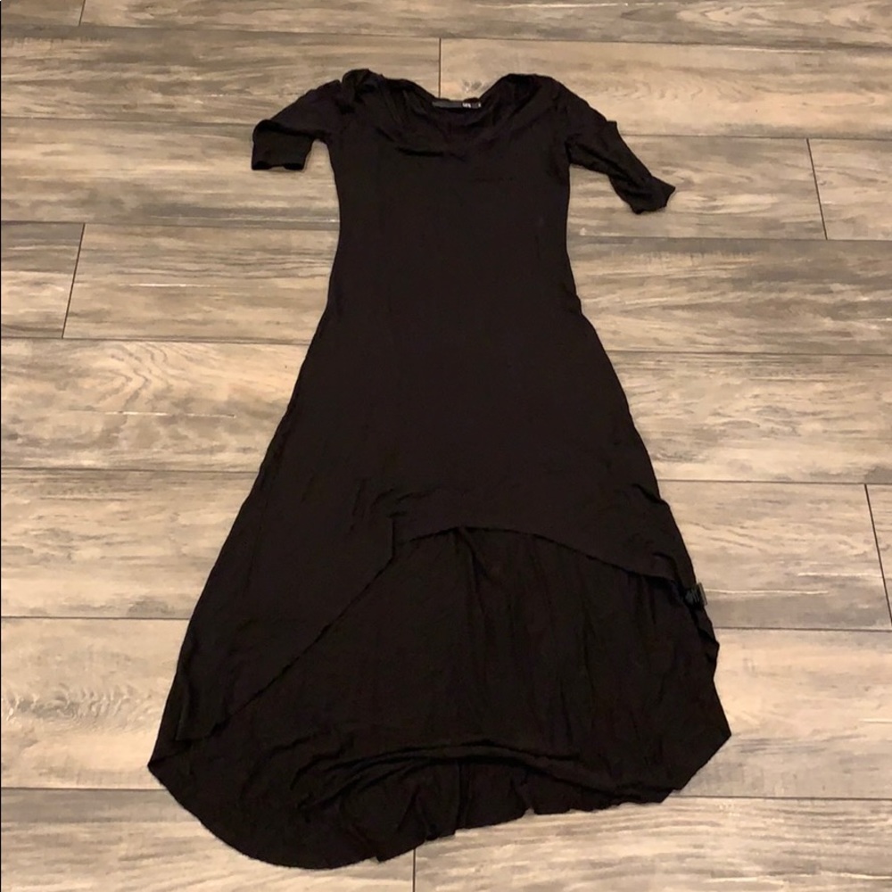 Black hi low dress